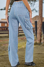 Load image into Gallery viewer, Loose Fit Long Jeans with Pockets