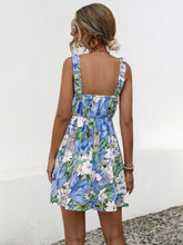 Load image into Gallery viewer, Printed Ruffled Surplice Wide Strap Mini Dress