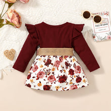 Load image into Gallery viewer, Floral Print Belted Short Dress