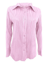 Load image into Gallery viewer, Collared Neck Long Sleeve Shirt