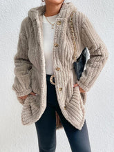 Load image into Gallery viewer, Button Down Hooded Coat