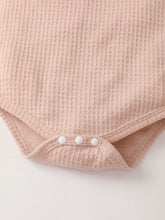 Load image into Gallery viewer, Baby Girl Waffle-Knit Tie-Shoulder Top and Shorts Set