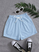 Load image into Gallery viewer, Drawstring Pocketed Elastic Waist Shorts