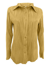 Load image into Gallery viewer, Collared Neck Long Sleeve Shirt