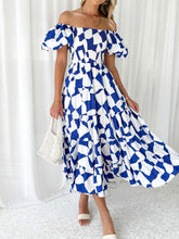 Load image into Gallery viewer, Tiered Smocked Puff Sleeve Dress