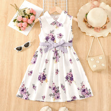 Load image into Gallery viewer, Floral Collared Neck Sleeveless Dress