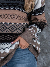 Load image into Gallery viewer, Dropped Shoulder Round Neck Sweater
