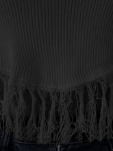 Load image into Gallery viewer, Fringe Hem Round Neck Ribbed Knit Tank