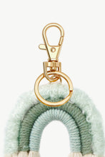 Load image into Gallery viewer, Fringe Trim Rainbow Key Chain