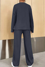 Load image into Gallery viewer, Ribbed Half Button Top and Pants Set