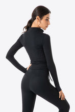 Load image into Gallery viewer, Side Drawstring Zip-Up Sports Jacket