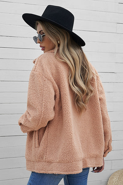 KRISTA Collared Sherpa Jacket