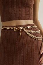 Load image into Gallery viewer, Rhinestone Decor Metal Chain Belt