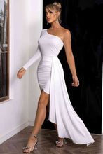 Load image into Gallery viewer, One-Shoulder Long Sleeve Mini Dress