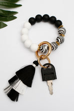 Load image into Gallery viewer, Beaded Keychain with Layered Tassel