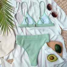 Load image into Gallery viewer, Spaghetti Strap Ribbed Bikini Set