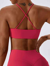 Load image into Gallery viewer, Cropped Halter Neck Sports Bra