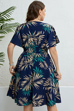 Load image into Gallery viewer, Botanical Print Flutter Sleeve Smocked Waist Dress