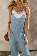 Load image into Gallery viewer, Pocketed Spaghetti Strap Wide Leg Jumpsuit