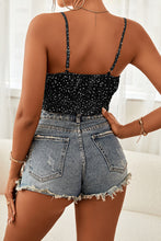 Load image into Gallery viewer, Polka Dot Tied Frill Trim Cami