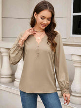 Load image into Gallery viewer, V-Neck Long Sleeve Blouse