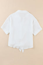 Load image into Gallery viewer, Tie Hem Half Sleeve Shirt