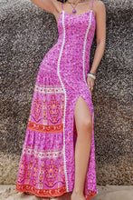 Load image into Gallery viewer, Printed Straight Neck Sleeveless Split Maxi Dress