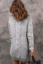 Load image into Gallery viewer, Turtleneck Fringe Detail Sweater Dress