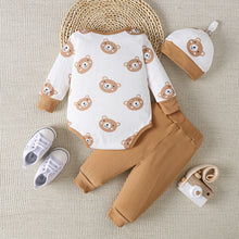 Load image into Gallery viewer, Baby Bear Print Bodysuit and Joggers Set