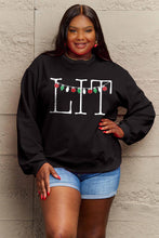 Load image into Gallery viewer, Simply Love Full Size LIT Long Sleeve Sweatshirt