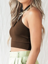 Load image into Gallery viewer, Halter Neck Cropped Tank