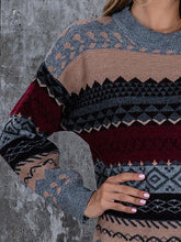 Load image into Gallery viewer, Dropped Shoulder Round Neck Sweater
