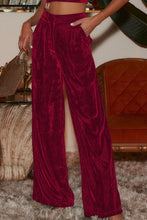 Load image into Gallery viewer, Loose Fit High Waist Long Pants with Pockets