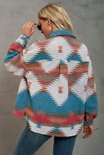 Load image into Gallery viewer, Printed Collared Neck Jacket