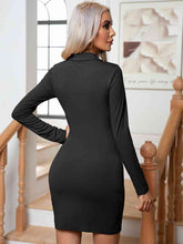 Load image into Gallery viewer, Johnny Collar Long Sleeve Mini Dress