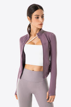 Load image into Gallery viewer, Side Drawstring Zip-Up Sports Jacket