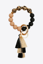 Load image into Gallery viewer, Beaded Keychain with Layered Tassel
