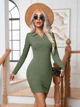 Load image into Gallery viewer, Johnny Collar Long Sleeve Mini Dress