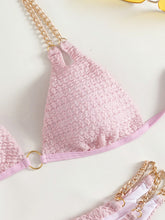 Load image into Gallery viewer, Chain Detail Halter Neck Bikini Set