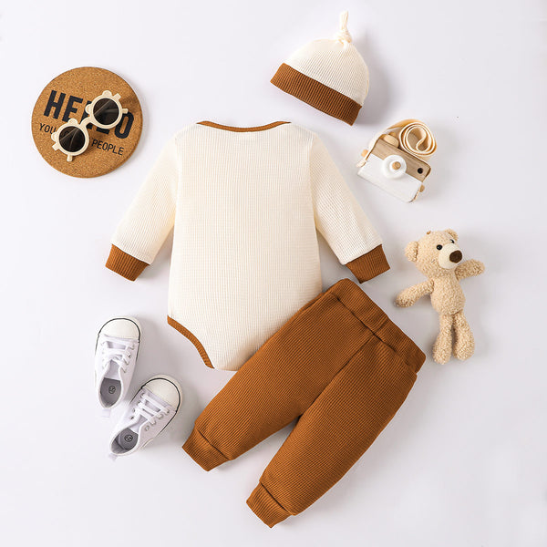 Baby Bear Round Neck Bodysuit and Joggers Set