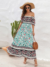 Load image into Gallery viewer, Floral Flounce Sleeve Midi Dress