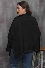 Load image into Gallery viewer, Mock Neck Raglan Sleeve Slit Sweater