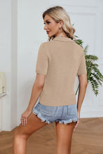 Load image into Gallery viewer, Johnny Collar Short Sleeve Knit Top
