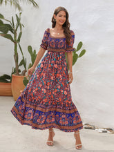 Load image into Gallery viewer, Floral Flounce Sleeve Midi Dress