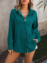Load image into Gallery viewer, Button Up Dropped Shoulder Shirt