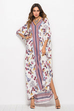 Load image into Gallery viewer, Floral V-Neck Dolman Sleeve Dress