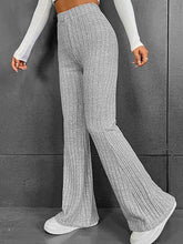 Load image into Gallery viewer, Ribbed High Waist Flare Bootcut Pants
