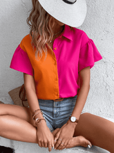 Load image into Gallery viewer, Contrast Short Sleeve Shirt