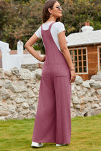Load image into Gallery viewer, Wide Strap Square Neck Wide Leg Overalls