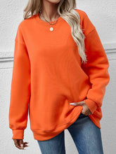 Load image into Gallery viewer, Round Neck Long Sleeve Sweatshirt